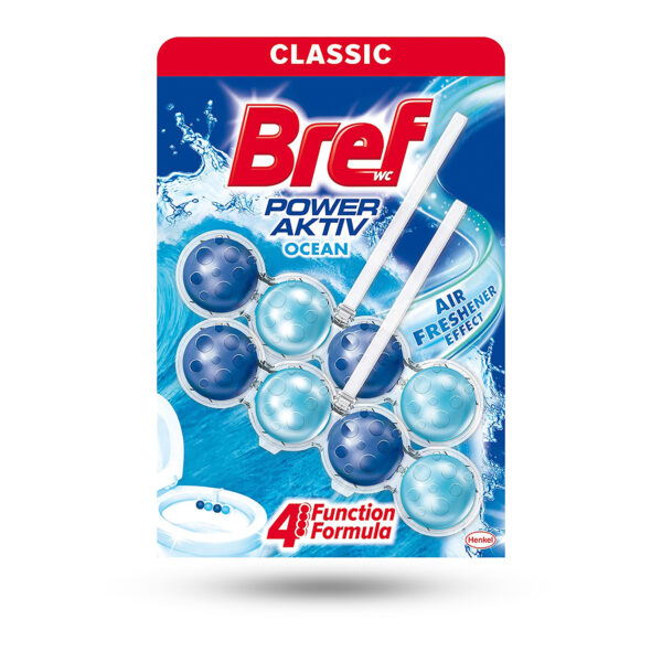 قرص بوگیر توالت فرنگی بریف BREF توپی رایحه نسیم اقیانوس بسته 8 عددی