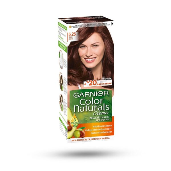 کیت رنگ مو شماره 5.25 گارنیر مدل COLOR NATURALS رنگ قهوه ای گرم