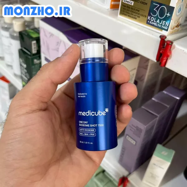 سرم لایه بردار و کنترل منافذ مدی کیوب EXOSOME SHOT 7500 حجم 30 میل - تصویر 2