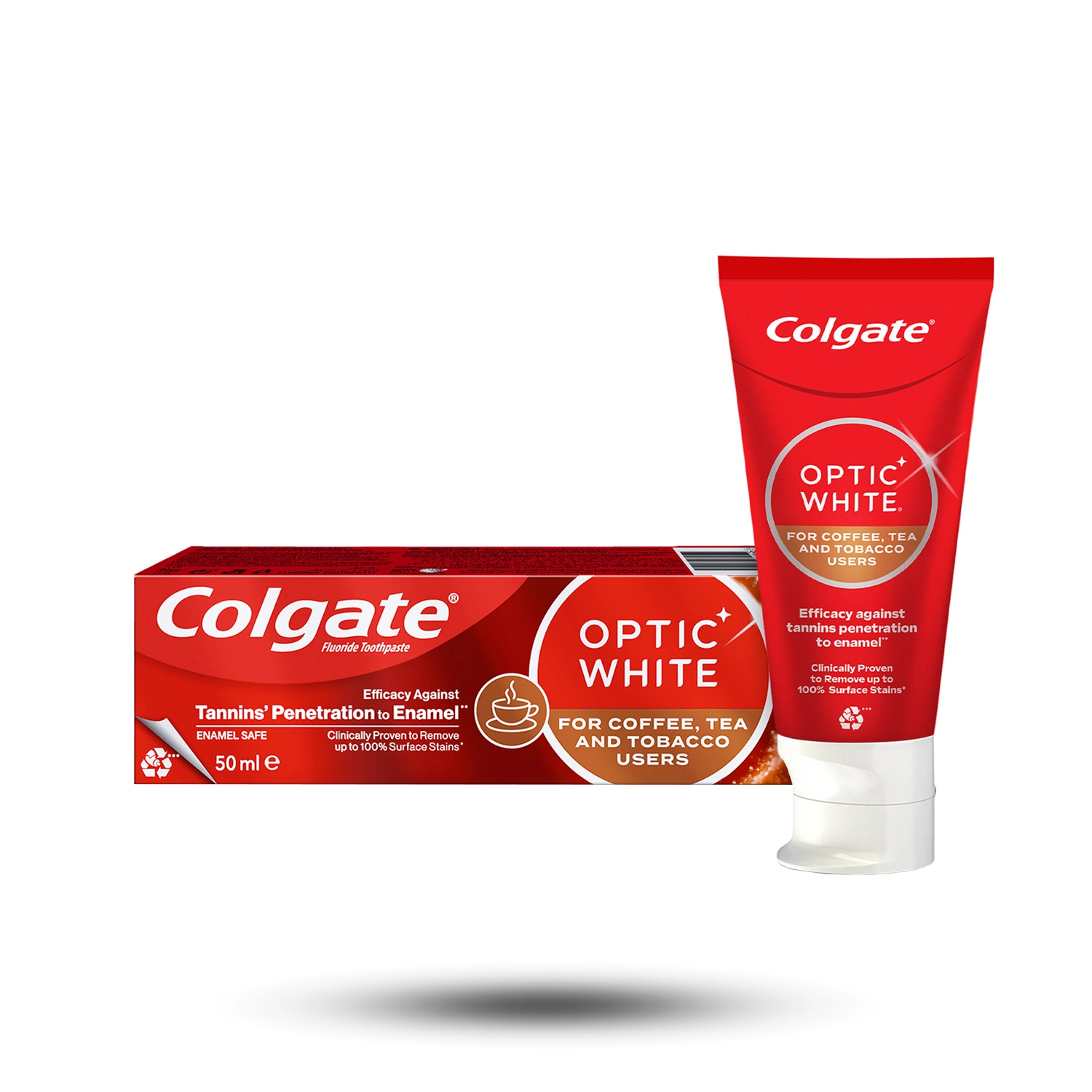 108.webp خمیردندان سفیدکننده کلگیت مدل Optic White مخصوص مصرف کنندگان قهوه و سیگار حجم 50 میل (2 عددی)