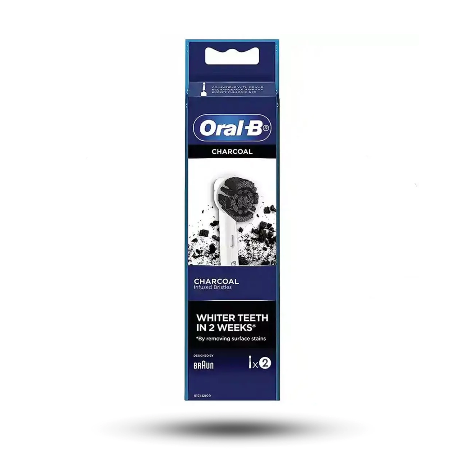 125.webp یدک مسواک برقی اورال بی مدل Charcoal بسته 2 عددی