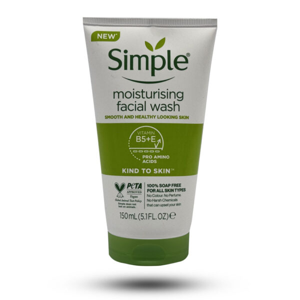 ژل شستشوی آبرسان صورت سیمپل مدل Moisturizing مناسب انواع پوست 150 میل