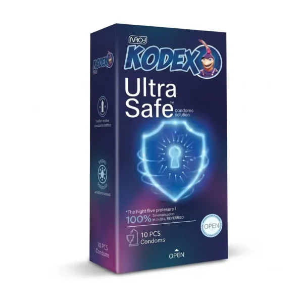 کاندوم ناچ کدکس مدل Kodex Ultra Safe بسته 10 عددی