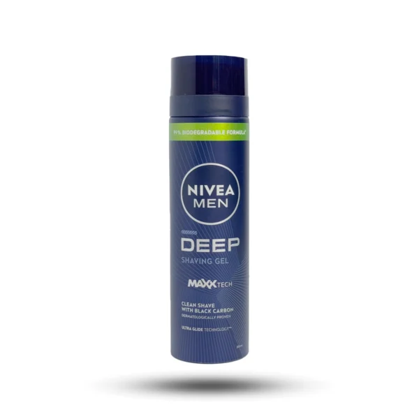 ژل اصلاح نیوآ مردانه مدل DEEP MAXTECH با زغال سیاه 200 میل
