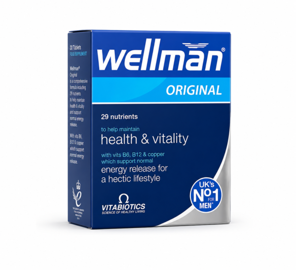 قرص مولتی ویتامین ول من اورجینال Vitabiotics Wellman Original بسته 30 عددی