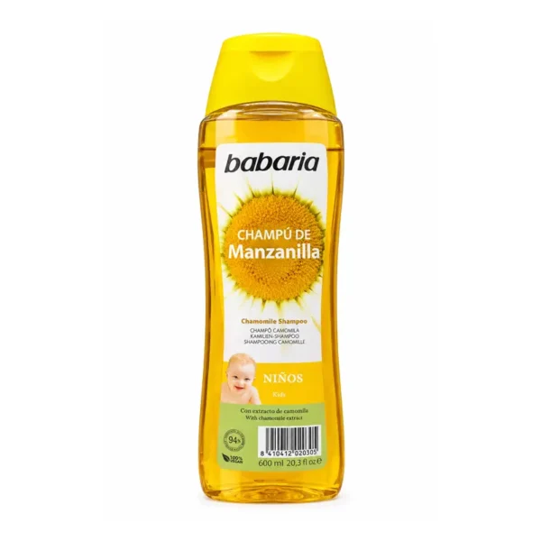 شامپو سر و بدن کودک باباریا Babaria با عصاره بابونه Chamomile حجم 600 میلی لیتر