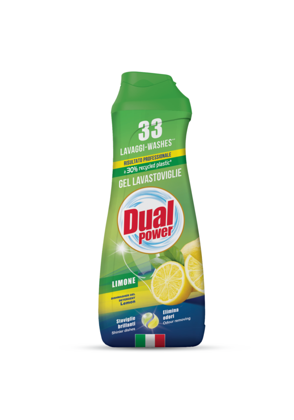 ژل ماشین ظرفشویی دوآل پاور Dual Power لیمو کنسانتره 33 بار شستشو حجم 660 میل