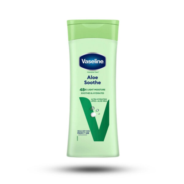 لوسیون بدن آبرسان وازلین مدل Aloe Soothe حجم 200 میل