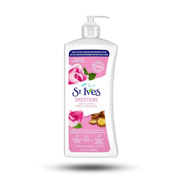 لوسیون بدن سنت ایوز SMOOTHING حاوی گل رز و روغن آرگان حجم 621 میل