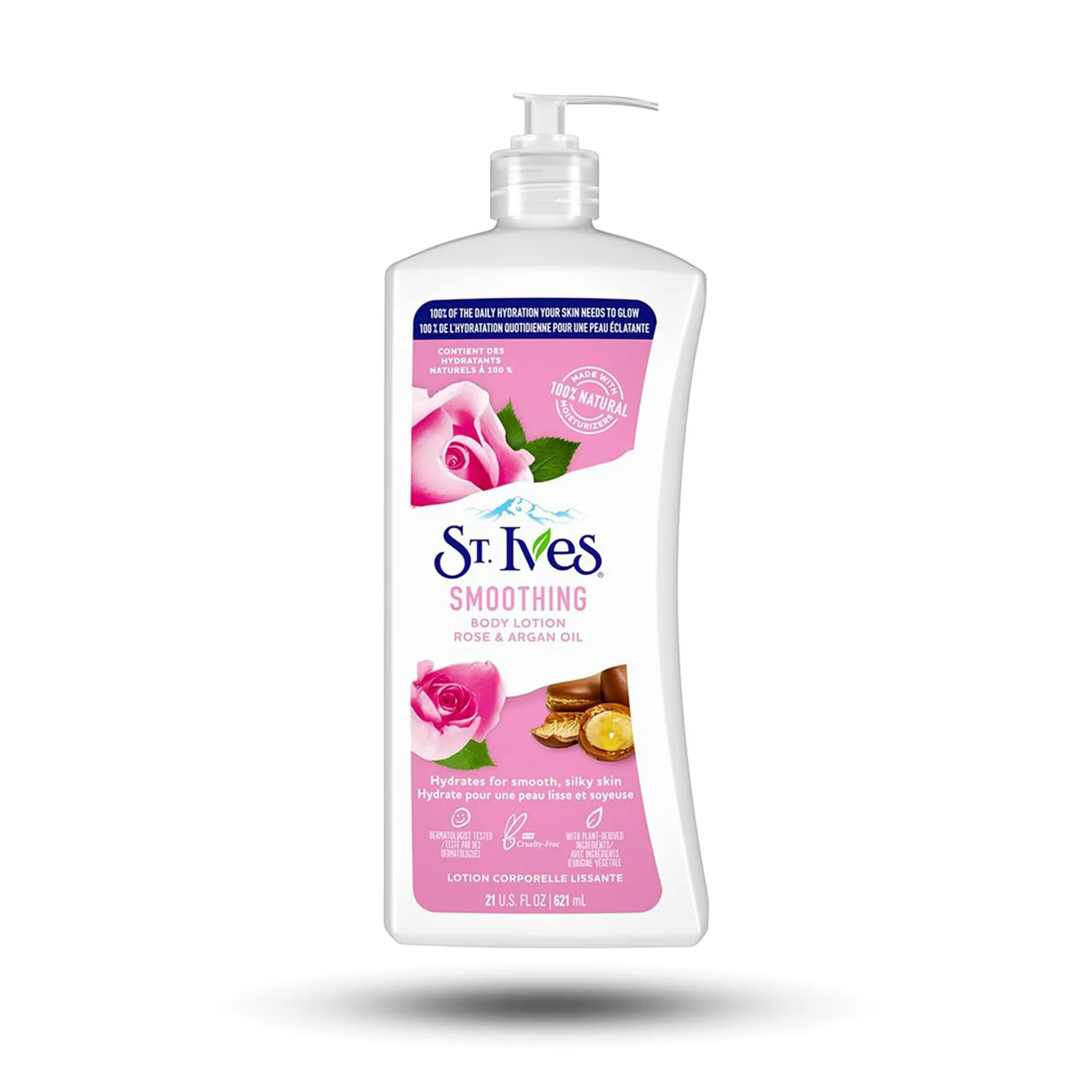 628.webp لوسیون بدن سنت ایوز SMOOTHING حاوی گل رز و روغن آرگان حجم 621 میل