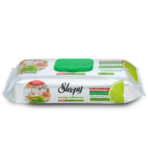 دستمال سطوح اسلیپی Sleepy حاوی روغن ترنج بسته 50 عددی
