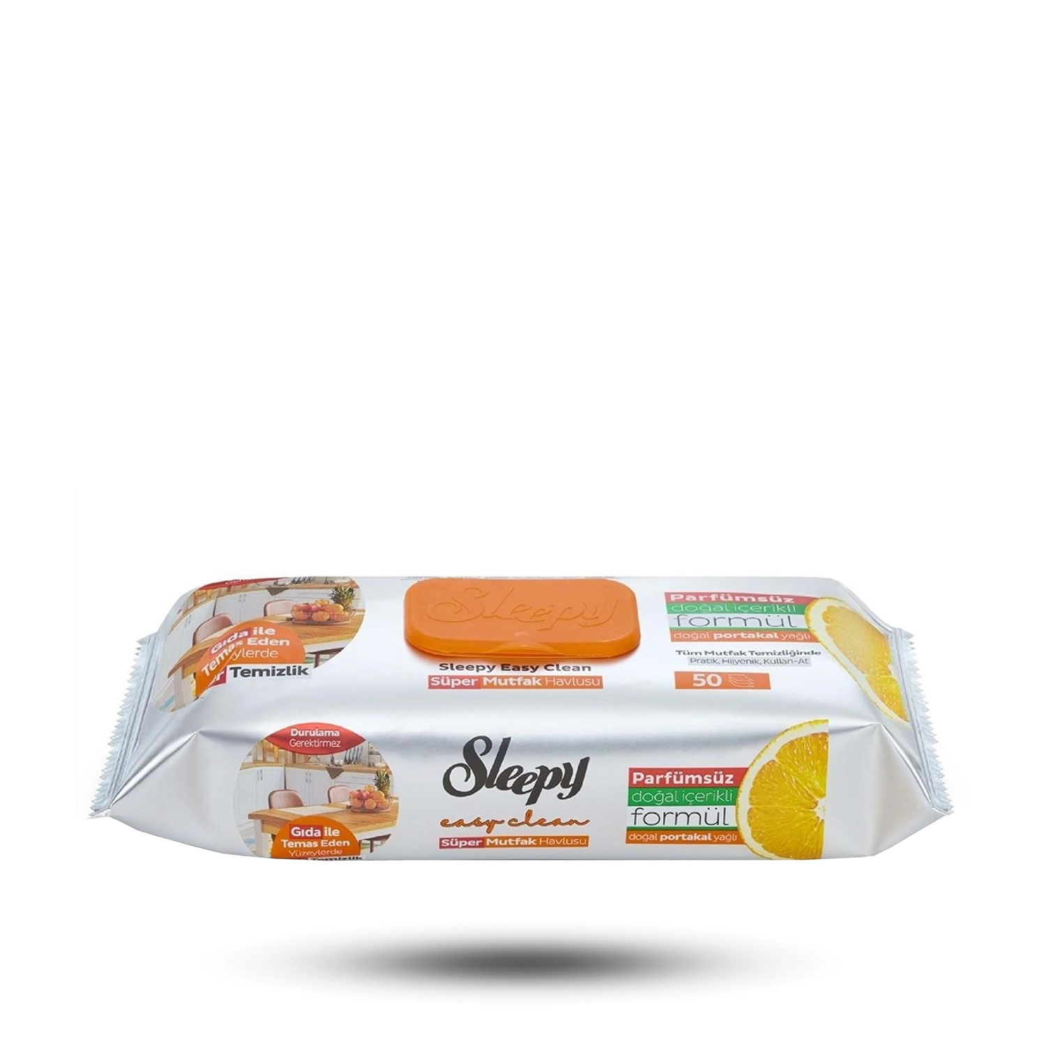 734.webp دستمال سطوح اسلیپی Sleepy حاوی روغن پرتقال بسته 50 عددی