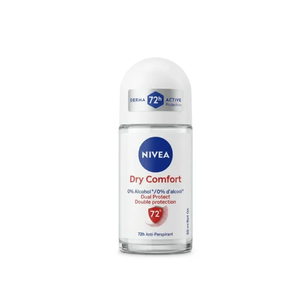 رول ضد تعریق زنانه نیوآ Nivea مدل Dry Comfort حجم 50 میلی‌لیتر (72 ساعته)