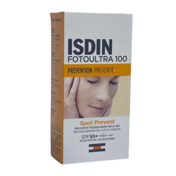 ضد آفتاب ضد لک ایزدین SPF+50 مدل Spot Prevent حجم 50 میل