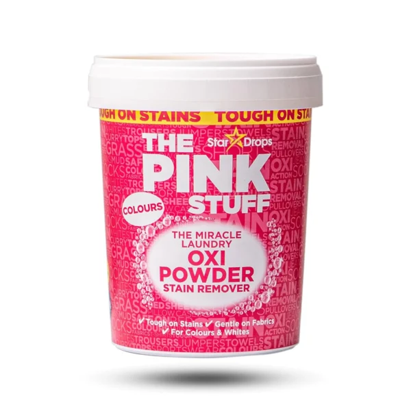 پودر لکه‌ بر پینک استاف مدل Oxi Powder Colours مخصوص لباس‌ های رنگی و سفید 1000 گرم