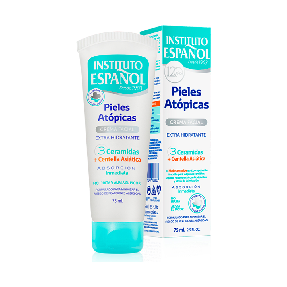 Atopic-Skin-Facial-Cream-75ml.jpg کرم مرطوب کننده و تسکین دهنده صورت اسپانول مدل 3 Ceramidas حجم 75 میل