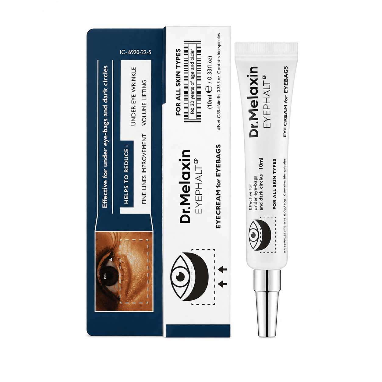 ChatGPT-Image-Jul-22-2026-02_23_04-PM-2.png کرم دور چشم دکتر ملاکسین مدل Eyephalt EP Eyebag Cream از بین برنده ی کیسه زیر چشمی، تیرگی و پف 10 گرم