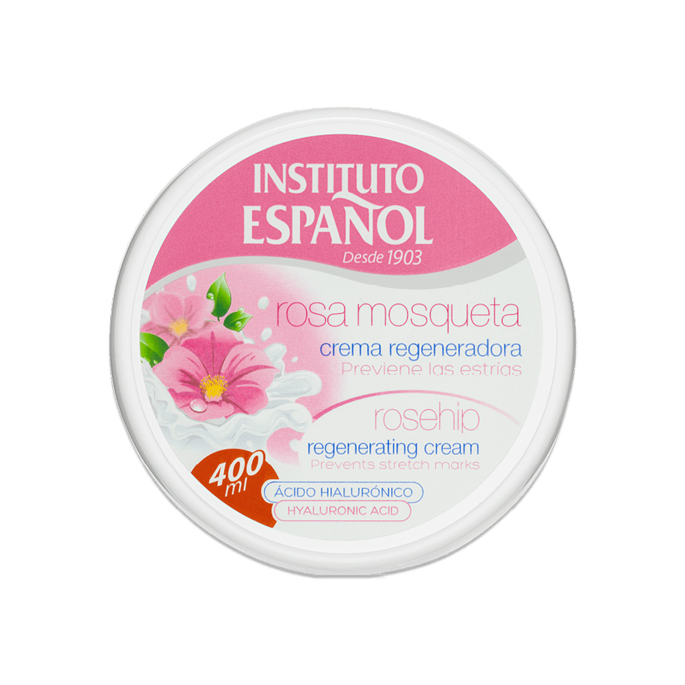 Espanol-Rosehip-Regenerating-Cream-Jar-400ml.jpg کرم مرطوب کننده کاسه ای گل رز اسپانول 400 میل