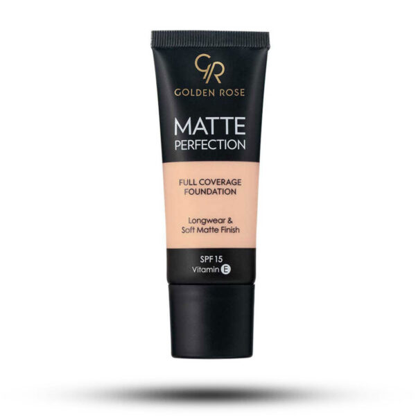 کرم پودر فول کاور و مات گلدن رز spf15 مدل Matte Perfection حجم 35 میل
