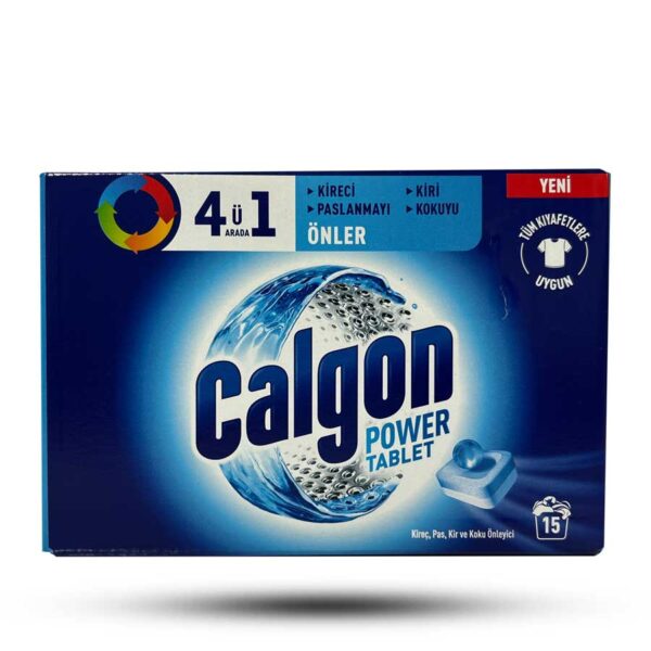 قرص جرم گیر ماشین لباسشویی کالگون calgon بسته 15 عددی