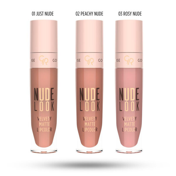 رژ لب مایع مات گلدن رز مدل Nude Look - تصویر 2