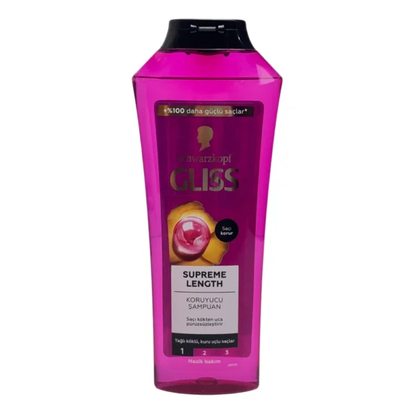شامپو گلیس Supreme Length مناسب موهای با ریشه چرب و ساقه خشک 500 میل