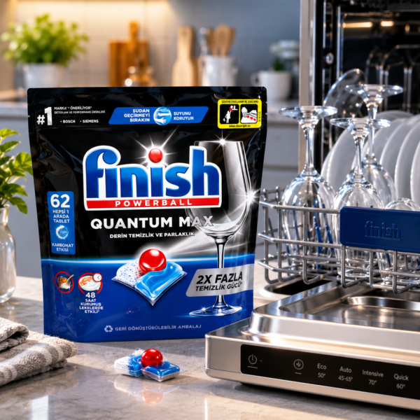 قرص ماشین ظرفشویی فینیش کوانتوم مکس Finish Quantum Max بسته 62 عددی - تصویر 2