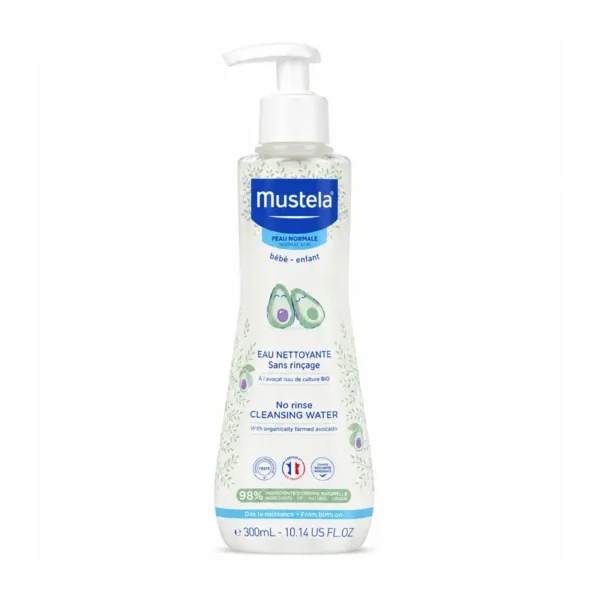 آب پاک‌کننده بدون نیاز به آبکشی موستلا مدل No-Rinse Cleansing Water حاوی عصاره آووکادو حجم 300 میلی‌لیتر
