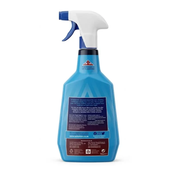 اسپری براق کننده و تمیز کننده روزانه دوش و کابین حمام استونیش Astonish مدل Daily Shower and Shine White Lilies حجم 750 میلی لیتر