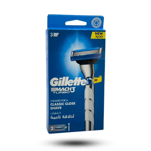 خودتراش مردانه ژیلت مدل Mach3 Turbo همراه دو یدک