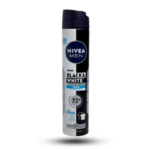 اسپری ضد تعریق مردانه نیوا مدل black & white invisible Fresh حجم 200 میل
