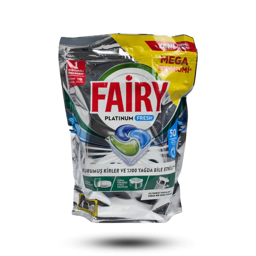 m40.webp قرص ماشین ظرفشویی فیری مدل Platinum Fresh بسته 50 عددی