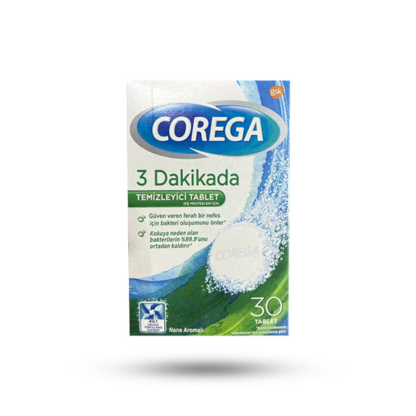 قرص تمیزکننده دندان مصنوعی Corega کورگا 30 عددی