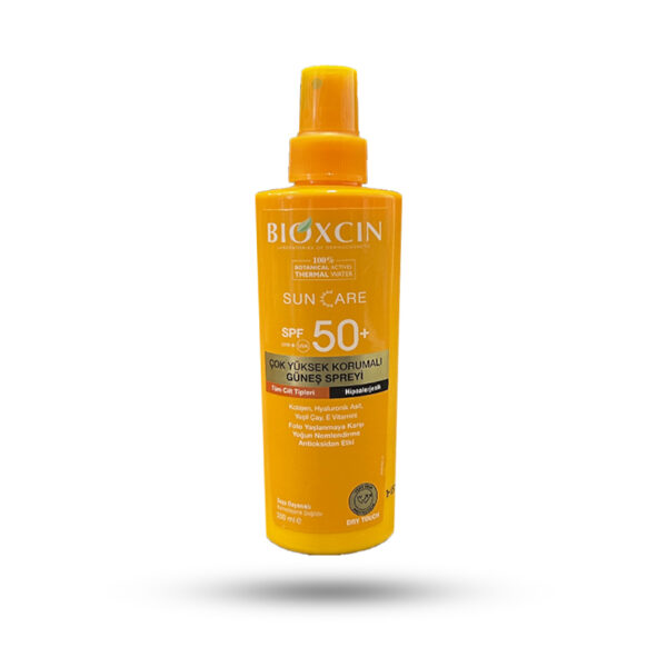 اسپری ضد آفتاب بیوکسین با spf +50 حجم 200 میل