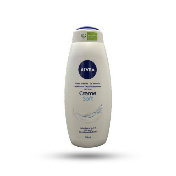 شامپو بدن نیوآ کرمی مدل creme soft حاوی روغن بادام حجم 750 میل
