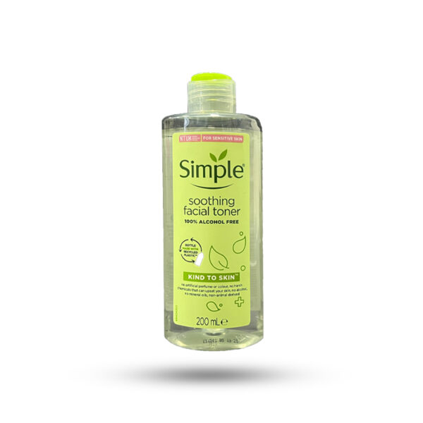 تونر simple سیمپل مدل Soothing Facial Toner فاقد الکل مناسب پوست حساس 200 میل