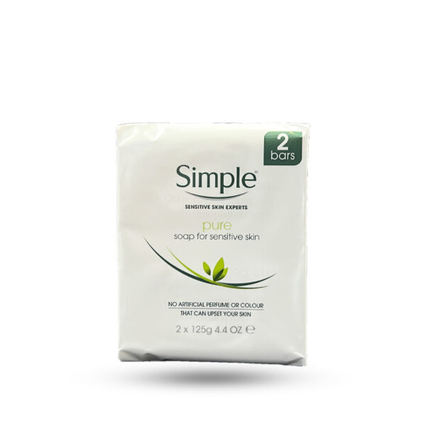 صابون شستشو سیمپل مناسب پوست حساس مدل pure بسته 2 عددی