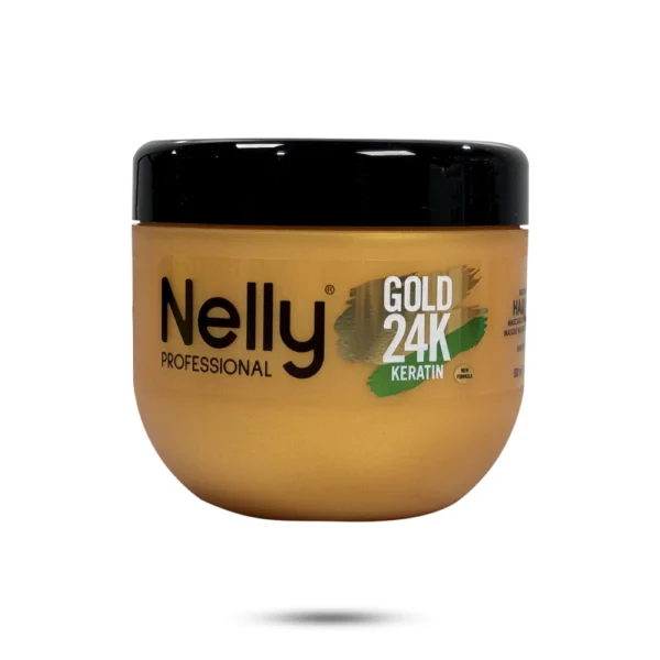 ماسک مو کراتین گلد نلی مدل Keratin Gold24 K مناسب موهای خشک و وز 500 میل