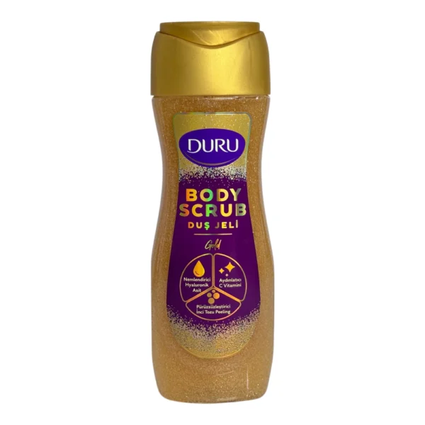 شامپو بدن لایه‌بردار دورو مدل Gold حاوی هیالورونیک اسید و ویتامین C حجم 450 میل