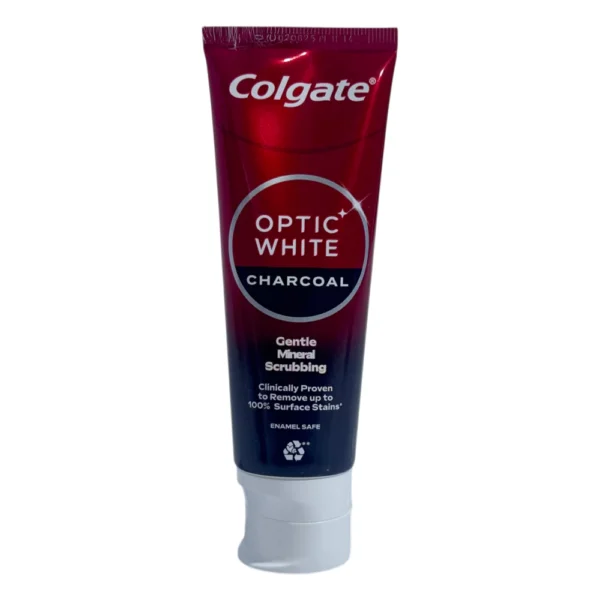 خمیردندان زغالی سفیدکننده کلگیت اپتیک وایت Optic White Charcoal حجم 75 میل