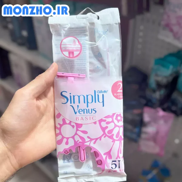 خودتراش ژیلت زنانه مدل Simply Venus بسته 5 عددی - تصویر 2