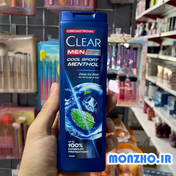 شامپو خنک کننده مردانه کلیر مدل Cool Menthol حجم 360 میل - تصویر 2